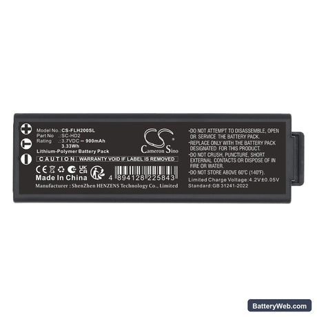 Firefighter 1080P High Definition Waterproof Metal Camera Replacement Battery, 3.7V, 900mAh, Li-Polymer 5
