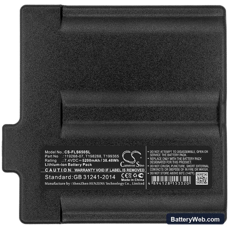 Flir T199365ACC Replacement Battery, 7.4V, 5200mAh, Li-ion 3