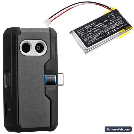 Flir One Pro Replacement Battery, 3.7V, 450mAh, Li-Polymer 6