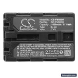 Sony DSLR-A100 Replacement Battery, 7.4V, 1600mAh, Li-ion 5