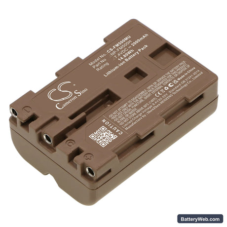Sony DSLR-A100 Replacement Battery, 7.4V, 2000mAh, Li-ion 1