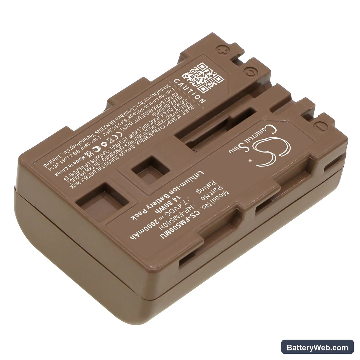 Sony DSLR-A100 Replacement Battery, 7.4V, 2000mAh, Li-ion 2
