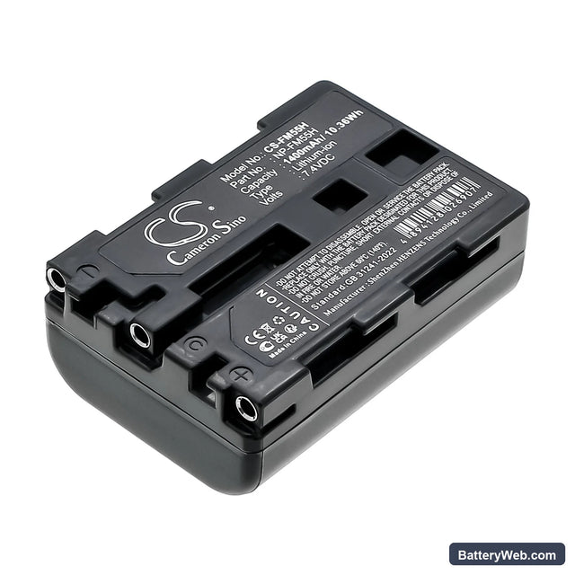 Sony DSLR-A100W/B Replacement Battery, 7.4V, 1400mAh, Li-ion 1