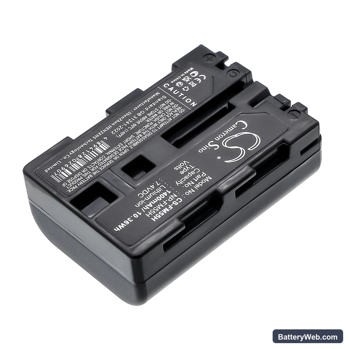 Sony DSLR-A100W/B Replacement Battery, 7.4V, 1400mAh, Li-ion 2