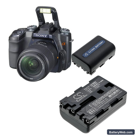 Sony DSLR-A100W/B Replacement Battery, 7.4V, 1400mAh, Li-ion 6