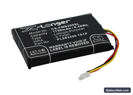 Falcom Mambo 2 Replacement Battery, 3.7V, 1750mAh, Li-Polymer 2