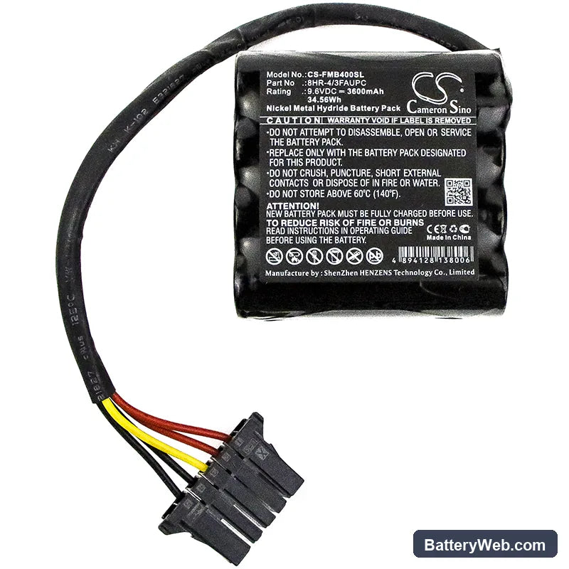 Okuma MB4000 Replacement Battery, 9.6V, 3600mAh, Ni-MH 3