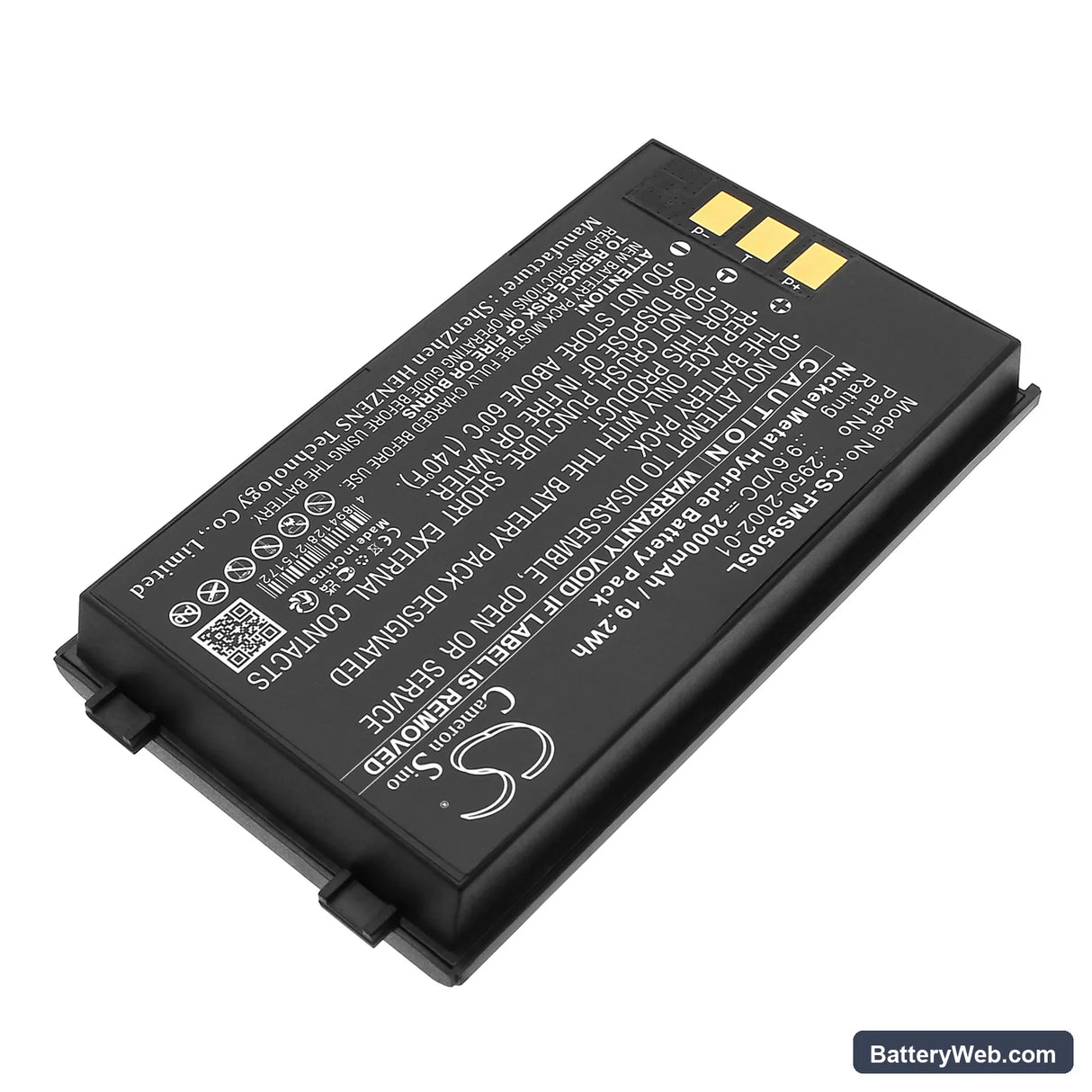 Fluke 6682252 Replacement Battery, 9.6V, 2000mAh, Ni-MH 2