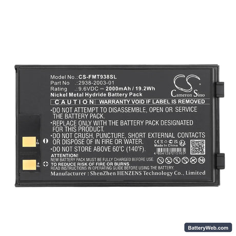 Fluke Microtest 2-Way Injector Tester Replacement Battery, 9.6V, 2000mAh, Ni-MH 5
