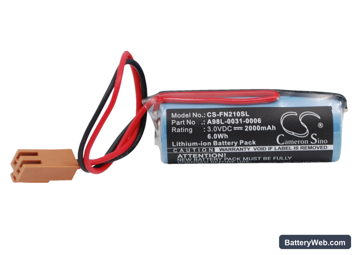 Cutler Hammer Replacement Battery, 3V, 2000mAh, Li-MnO2 1