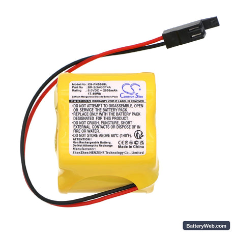 Allen Bradley 1766-L32xxx Replacement Battery, 6V, 2900mAh, Li-MnO2 3