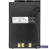 Vertex Standard FT-23R Replacement Battery, 12V, 1000mAh, Ni-MH 3