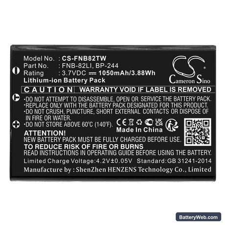 Baofeng UV-3R Replacement Battery, 3.7V, 1050mAh, Li-ion 3