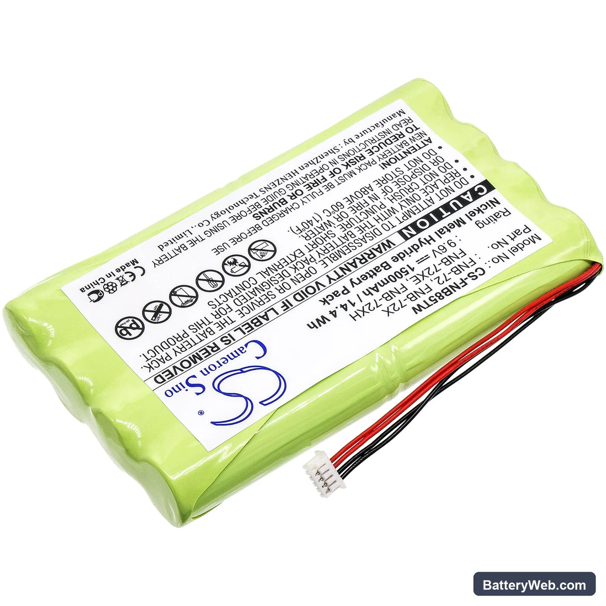 Vertex Standard FT-817 Replacement Battery, 9.6V, 1500mAh, Ni-MH 2