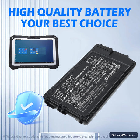 Panasonic FZ-G2D Replacement Battery, 10.8V, 6200mAh, Li-ion 6