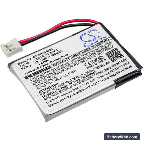 Franklin EST-4016 Replacement Battery, 3.7V, 450mAh, Li-Polymer 1