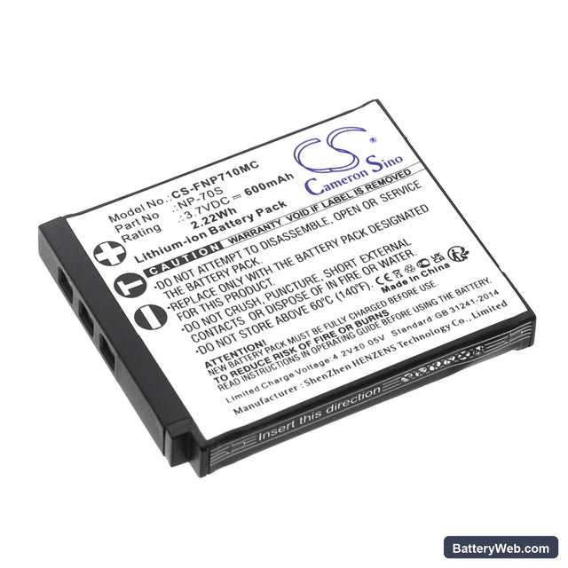 Fujifilm Instax Mini 99 Replacement Battery, 3.7V, 600mAh, Li-ion 1