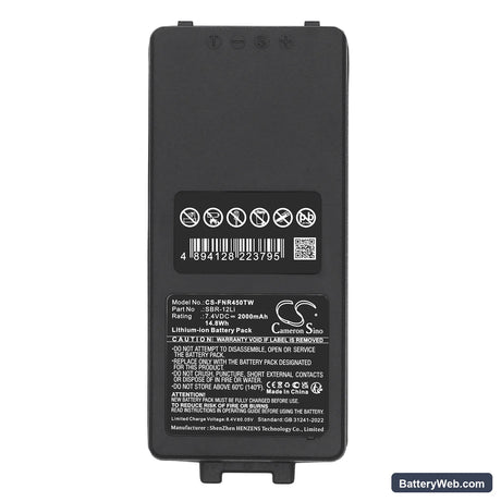 AOR AR-DV10 Replacement Battery, 7.4V, 2000mAh, Li-ion 5