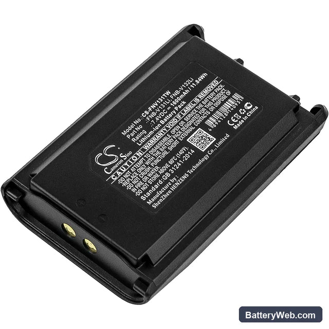 Yaesu VX-230 Replacement Battery, 7.4V, 1600mAh, Li-ion 1
