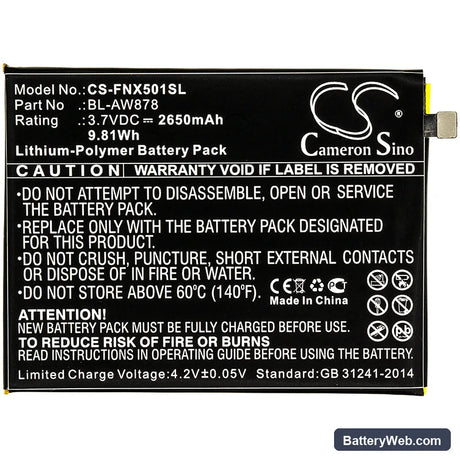 Infinix Infinix Smart Replacement Battery, 3.7V, 2650mAh, Li-Polymer 3