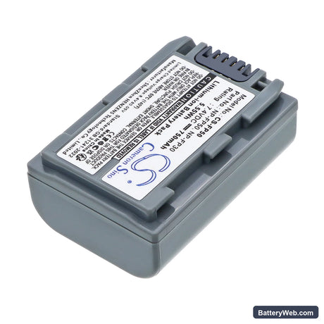 Sony DCR-SR40 Replacement Battery, 7.4V, 750mAh, Li-ion 2
