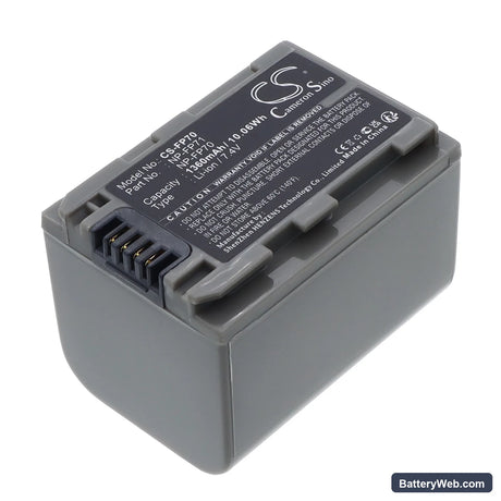 Sony DCR-HC96 Replacement Battery, 7.4V, 1360mAh, Li-ion 1