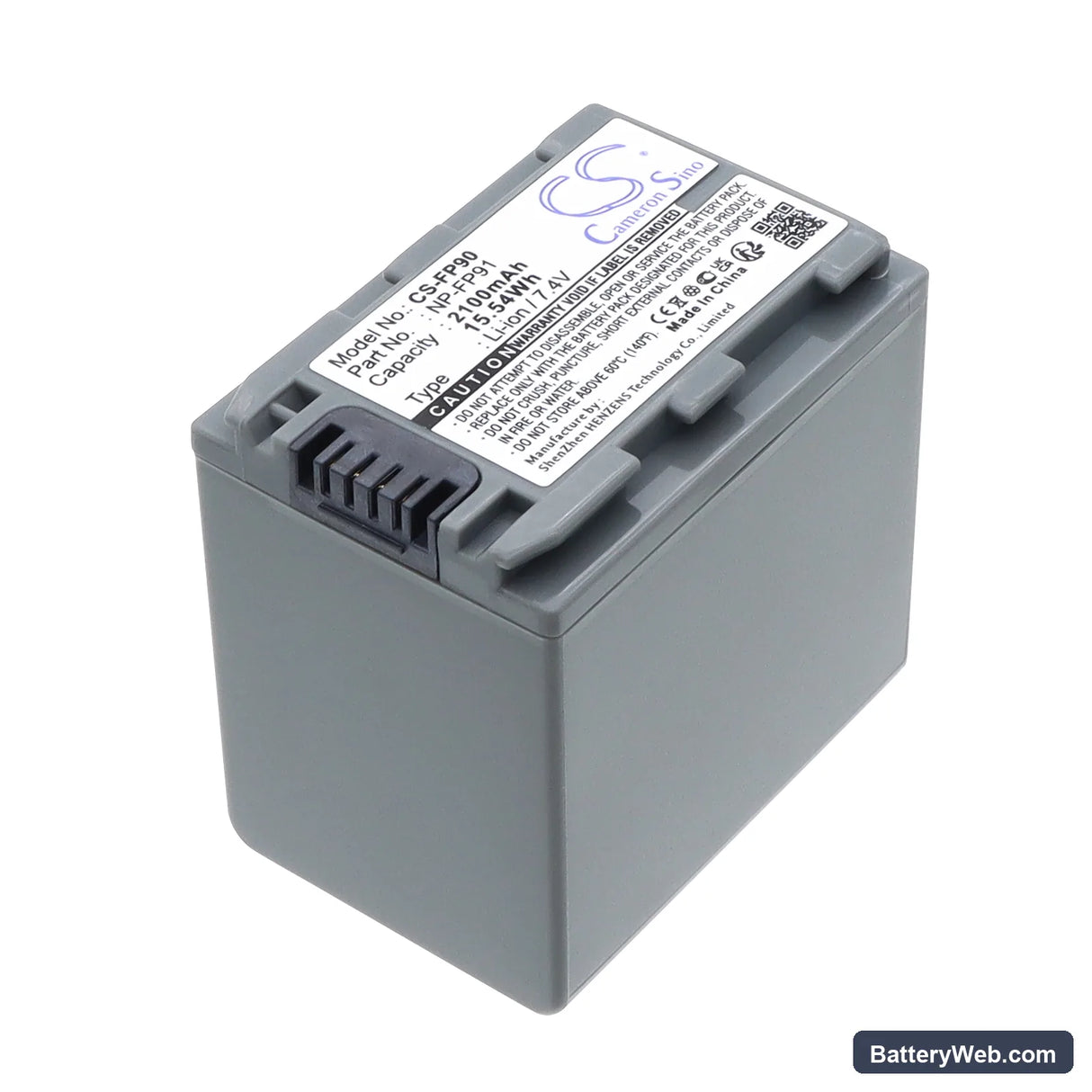 Sony DCR-HC28E Replacement Battery, 7.4V, 2100mAh, Li-ion 1