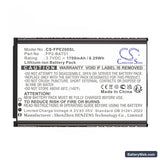 Fairphone Fairphone 2 Replacement Battery, 3.7V, 1700mAh, Li-ion 5