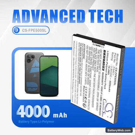 Fairphone Fairphone 5 Replacement Battery, 3.85V, 4000mAh, Li-Polymer 7