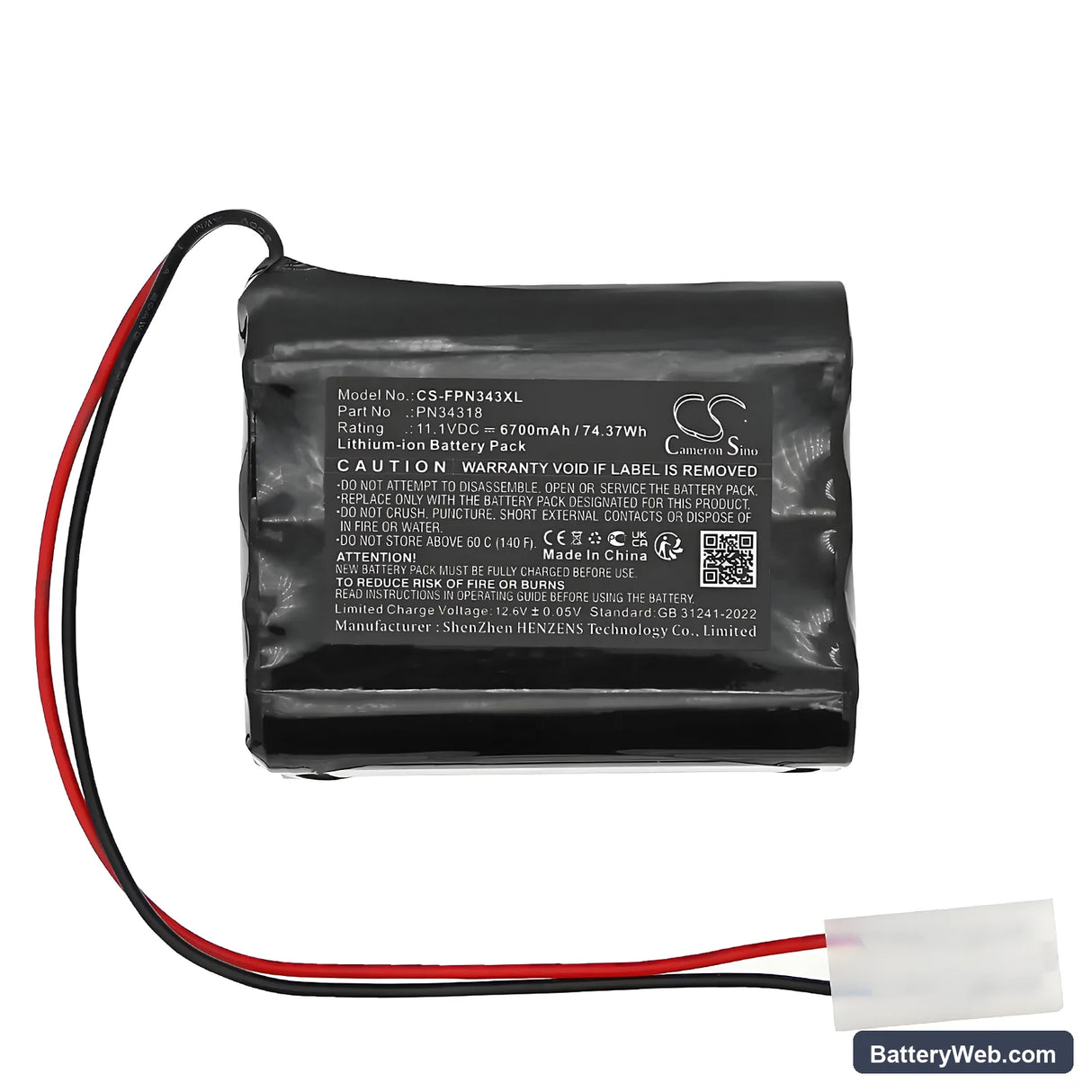 Foxpro banshee Replacement Battery, 11.1V, 6700mAh, Li-ion 3