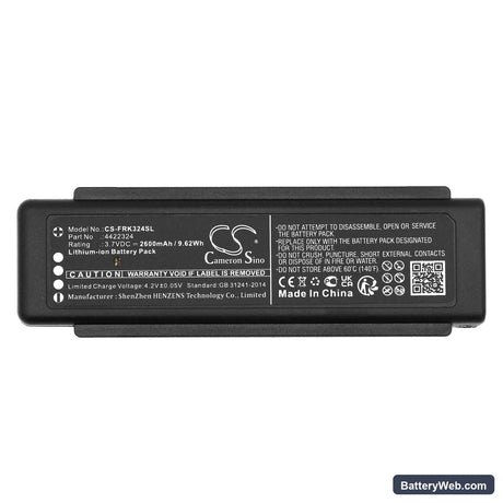Fluke Raytek Raynger 3i Plus Replacement Battery, 3.7V, 2600mAh, Li-ion 5