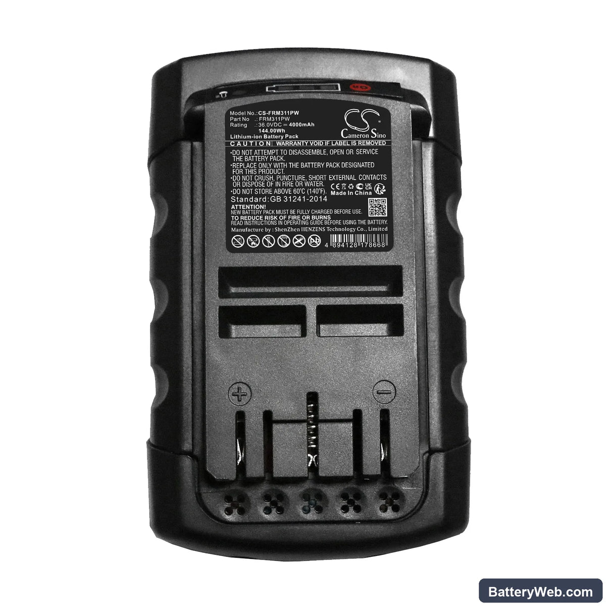 Signode BXT2-25 Replacement Battery, 36V, 4000mAh, Li-ion 5