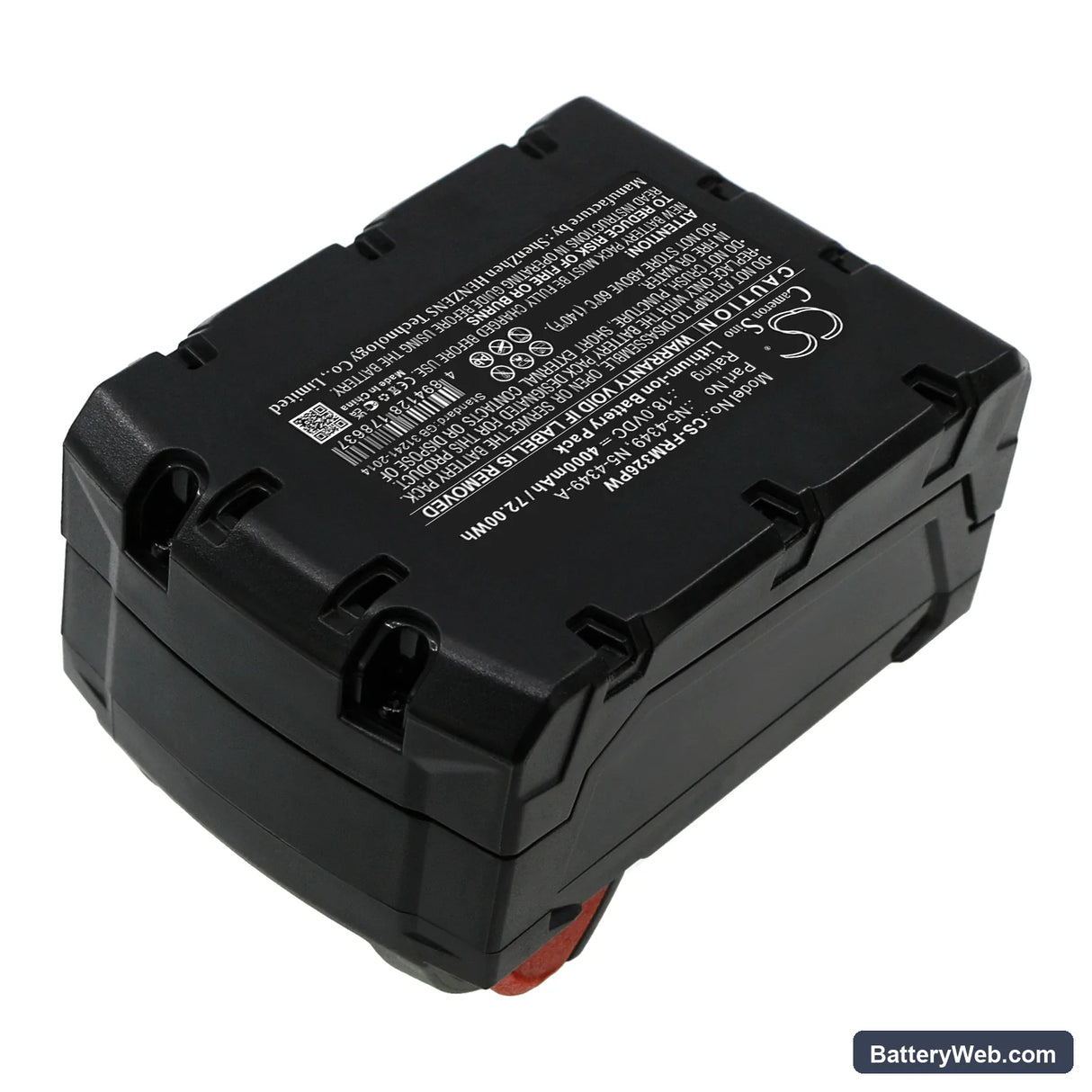 Fromm P326 Replacement Battery, 18V, 4000mAh, Li-ion 4