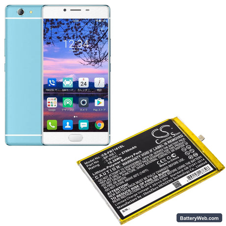 FREETEL Samurai Rei Replacement Battery, 3.8V, 2700mAh, Li-Polymer 5