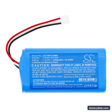 Fresenius Agilia 4+ Replacement Battery, 7.4V, 2600mAh, Li-ion 3