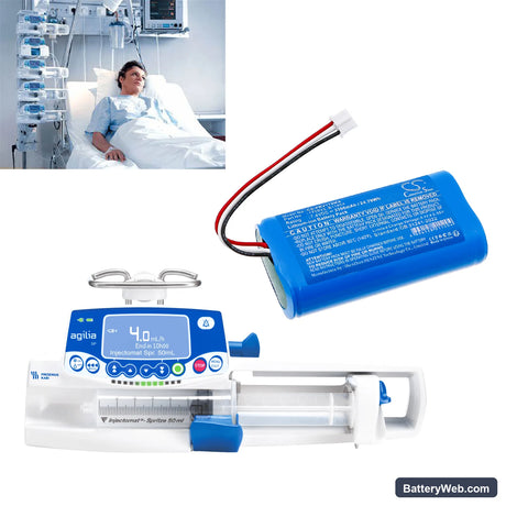 Fresenius Agilia 4+ Replacement Battery, 7.4V, 3350mAh, Li-ion 6