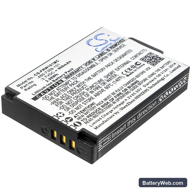FrontRow FR Wearable Lifestyle Replacement Battery, 3.7V, 800mAh, Li-ion 1