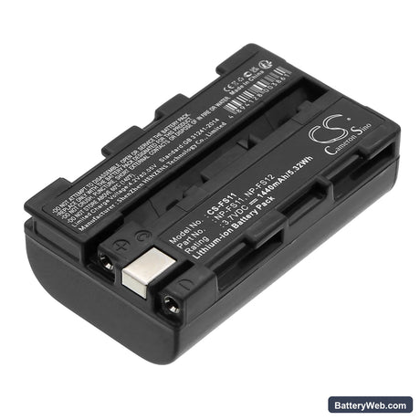 Sony CCD-CR1E Replacement Battery, 3.7V, 1440mAh, Li-ion 1