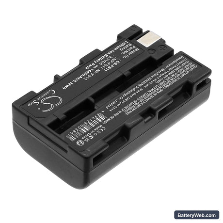 Sony CCD-CR1E Replacement Battery, 3.7V, 1440mAh, Li-ion 2