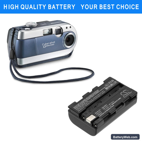 Sony CCD-CR1E Replacement Battery, 3.7V, 1440mAh, Li-ion 6