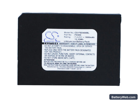 FirstData FD-400 Replacement Battery, 7.4V, 1800mAh, Li-ion 5