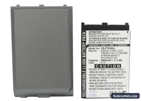 Fujitsu Loox T800 Replacement Battery, 3.7V, 3060mAh, Li-Polymer 5