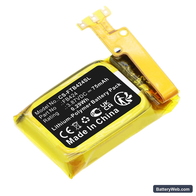 FitBit inspire 3 Replacement Battery, 3.87V, 75mAh, Li-Polymer 1