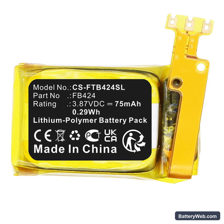 FitBit inspire 3 Replacement Battery, 3.87V, 75mAh, Li-Polymer 3