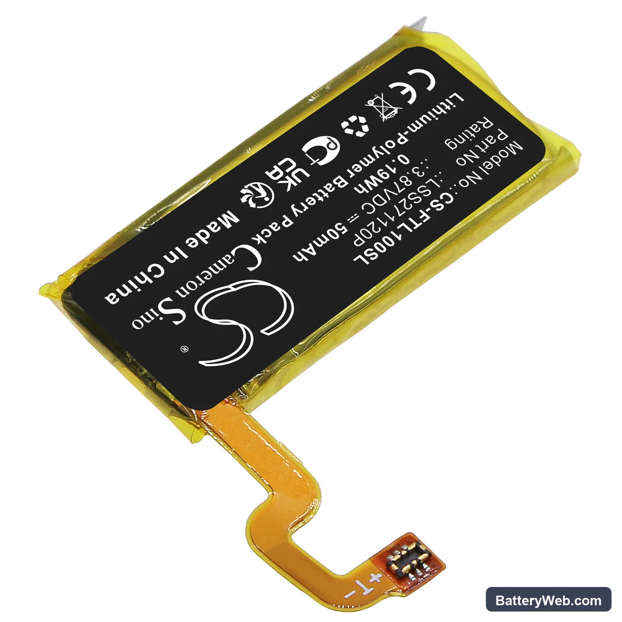 FitBit Luxe Replacement Battery, 3.87V, 50mAh, Li-Polymer 2