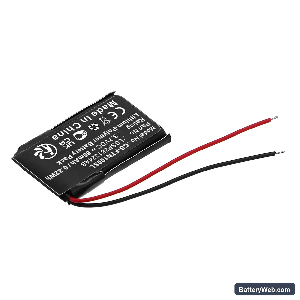 FitBit One Replacement Battery, 3.7V, 60mAh, Li-Polymer 2