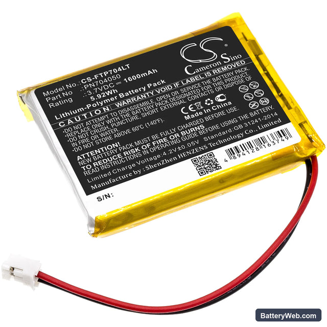 Fatboy Edison the Petit Replacement Battery, 3.7V, 1600mAh, Li-Polymer 1