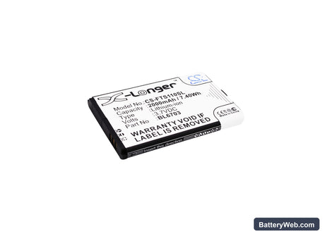 Fly TS110 Replacement Battery, 3.7V, 2000mAh, Li-ion 2