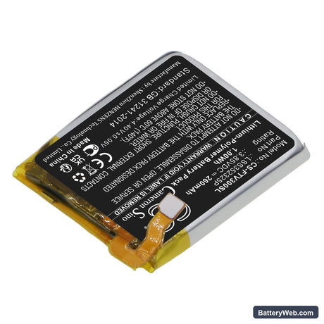 FitBit Versa 3 Replacement Battery, 3.85V, 260mAh, Li-Polymer 2