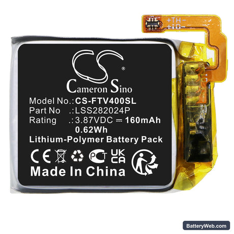 FitBit Versa 4 Replacement Battery, 3.87V, 160mAh, Li-Polymer 3